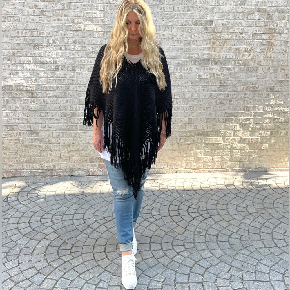 Crocheted poncho